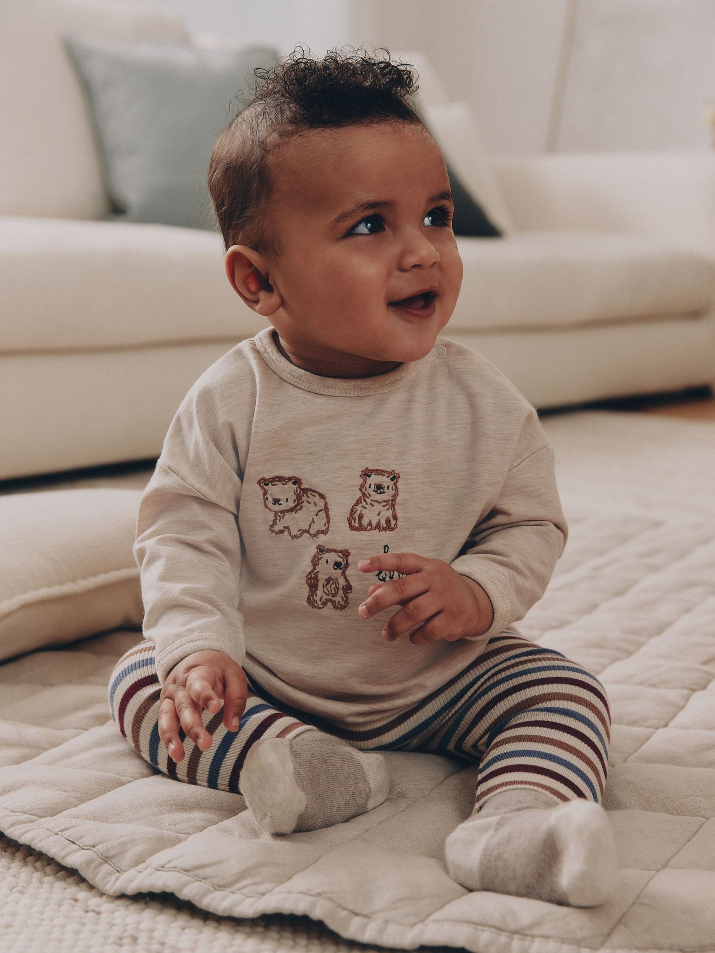 Dsiney Kidz - Neutral Bear Top and Leggings Baby Set (0mths-2yrs) image 1