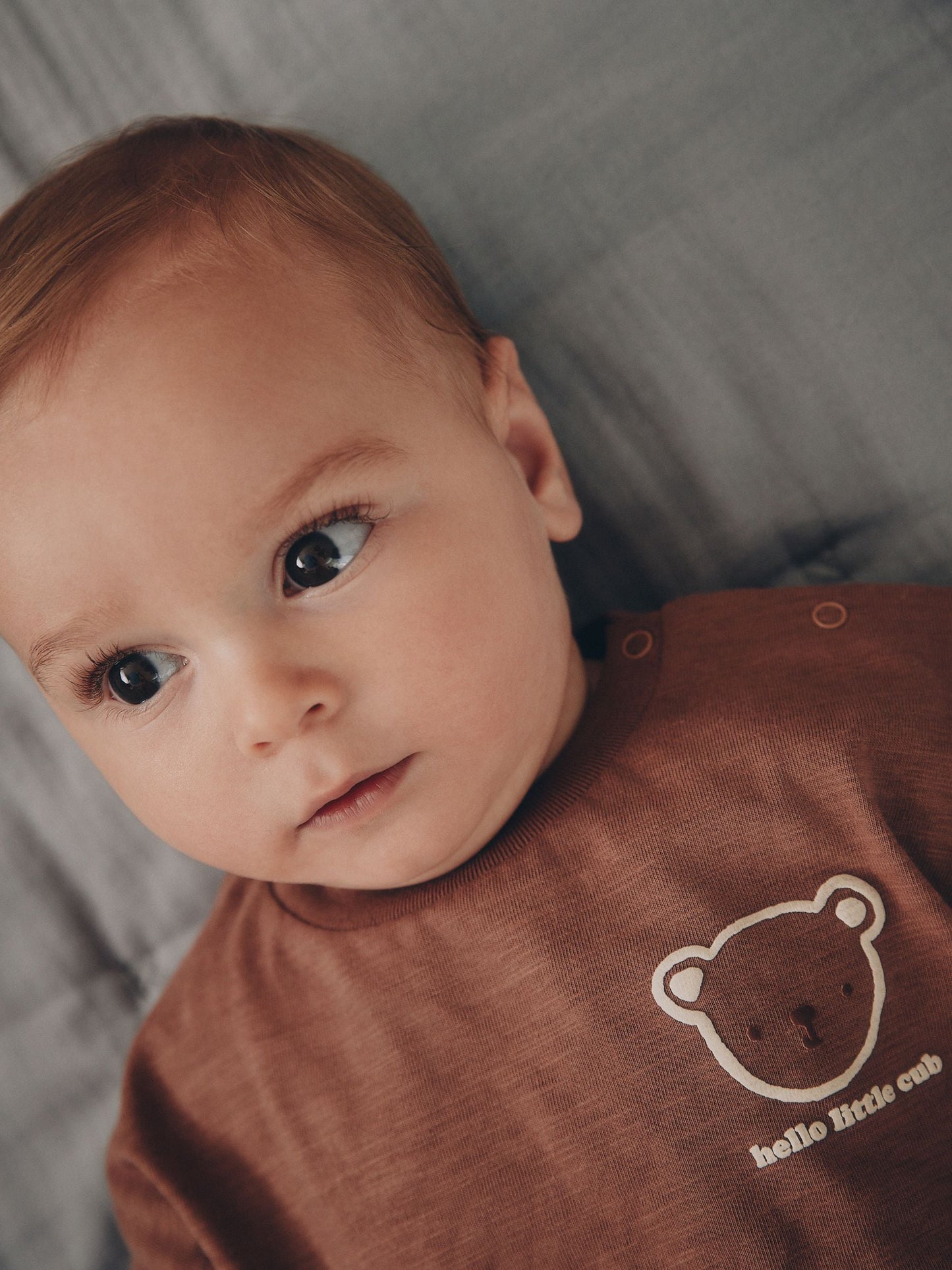 Brown Checkerboard Bear Top and Leggings Baby Set (0mths-3yrs) image 3