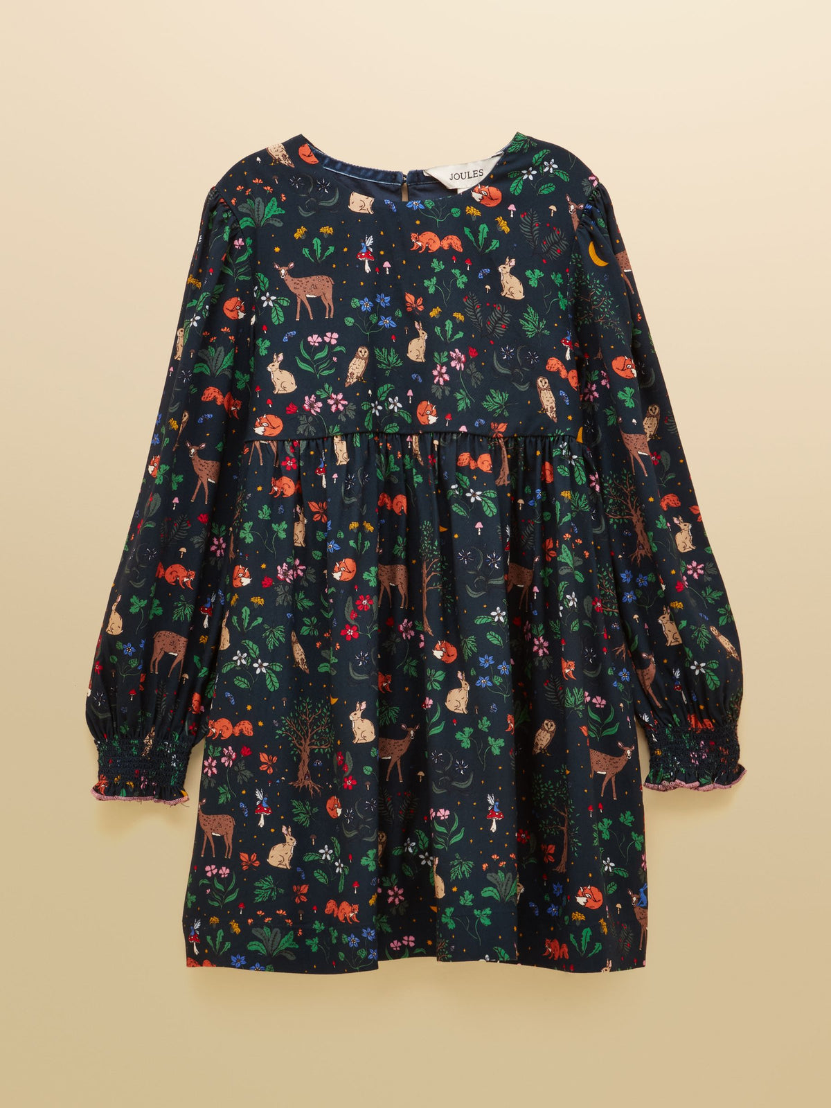 Dsiney Kidz - Joules Girls' Darla Navy Woodland Long Sleeve Dress image 1