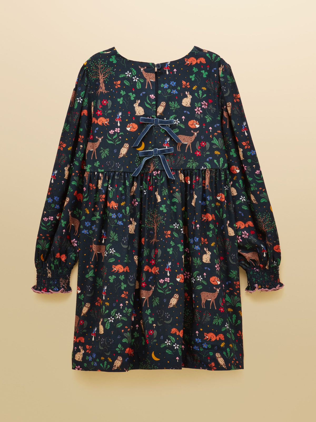 Dsiney Kidz - Joules Girls' Darla Navy Woodland Long Sleeve Dress image 2