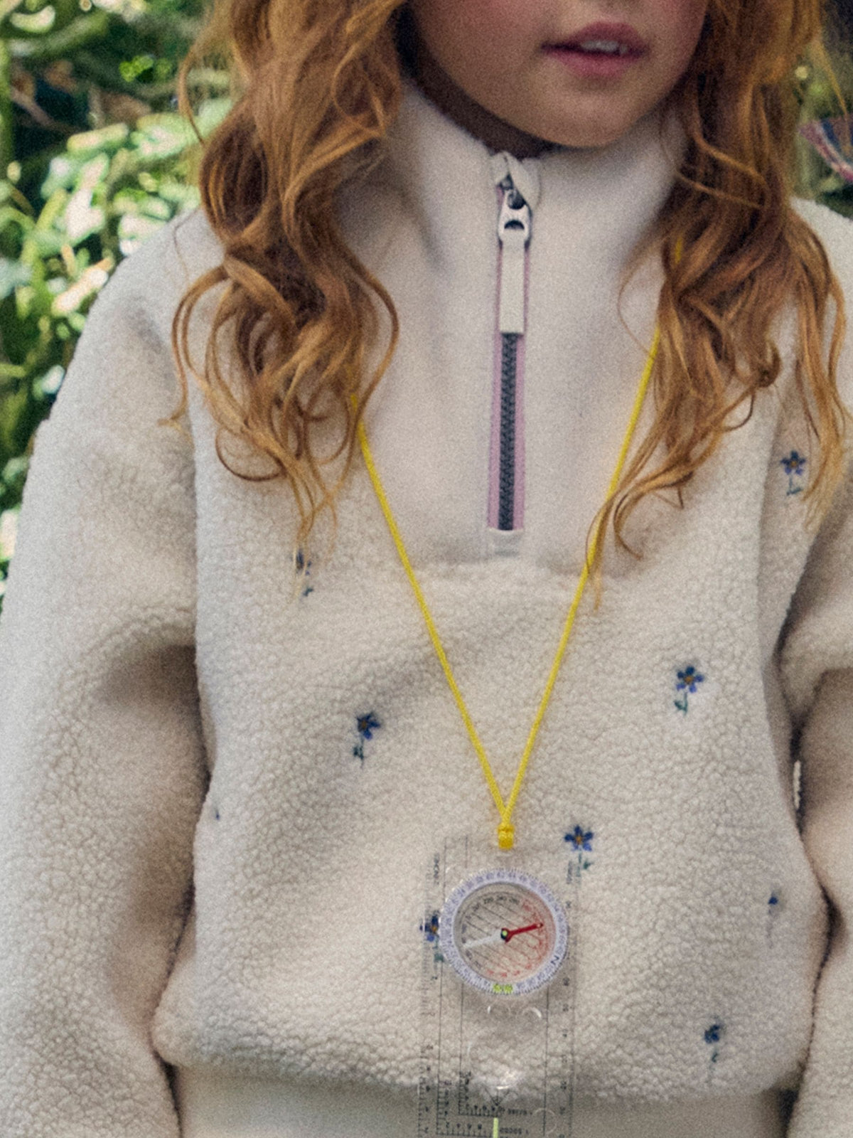 Joules Girls' Bonnie Cream Quarter Zip Embroidered Fleece - image 2