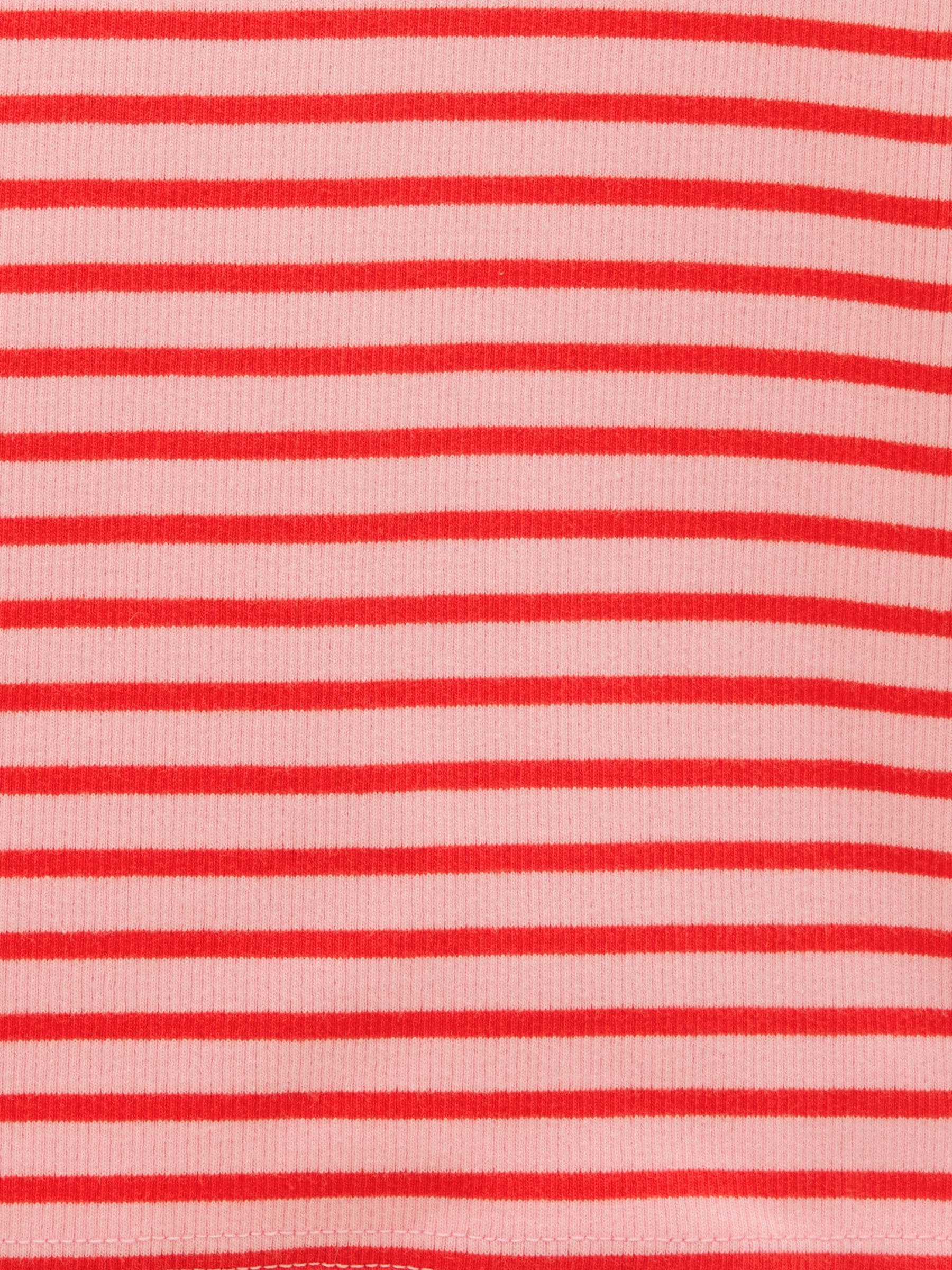 Dsiney Kidz - Joules Girls' Sophie Red & Pink Striped Long Sleeve Ribbed Top image 5