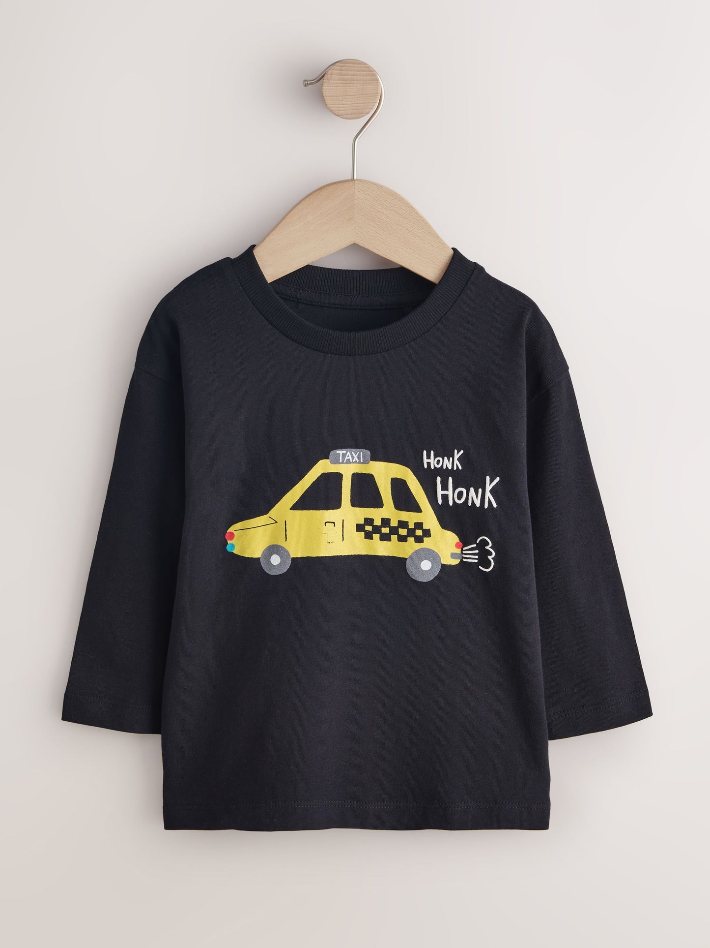 Dsiney Kidz - Black Car Long Sleeve Graphic Print T-Shirt (3mths-8yrs) image 1
