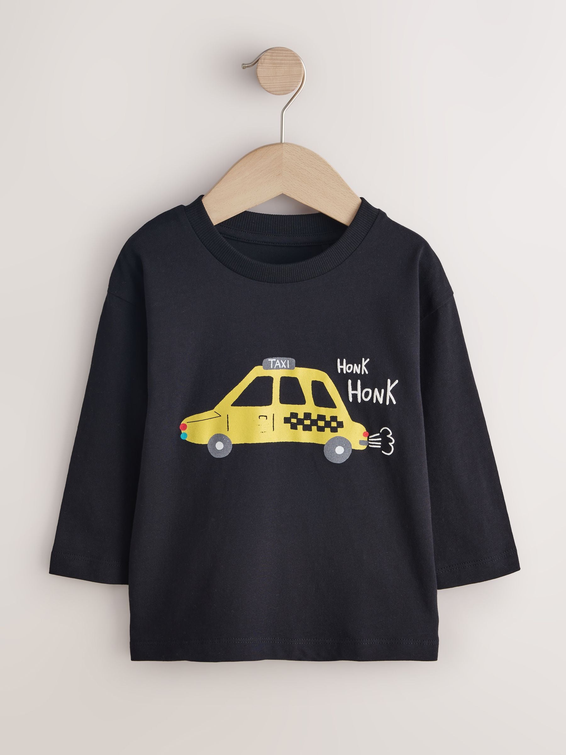 Dsiney Kidz - Black Car Long Sleeve Graphic Print T-Shirt (3mths-8yrs) image 1
