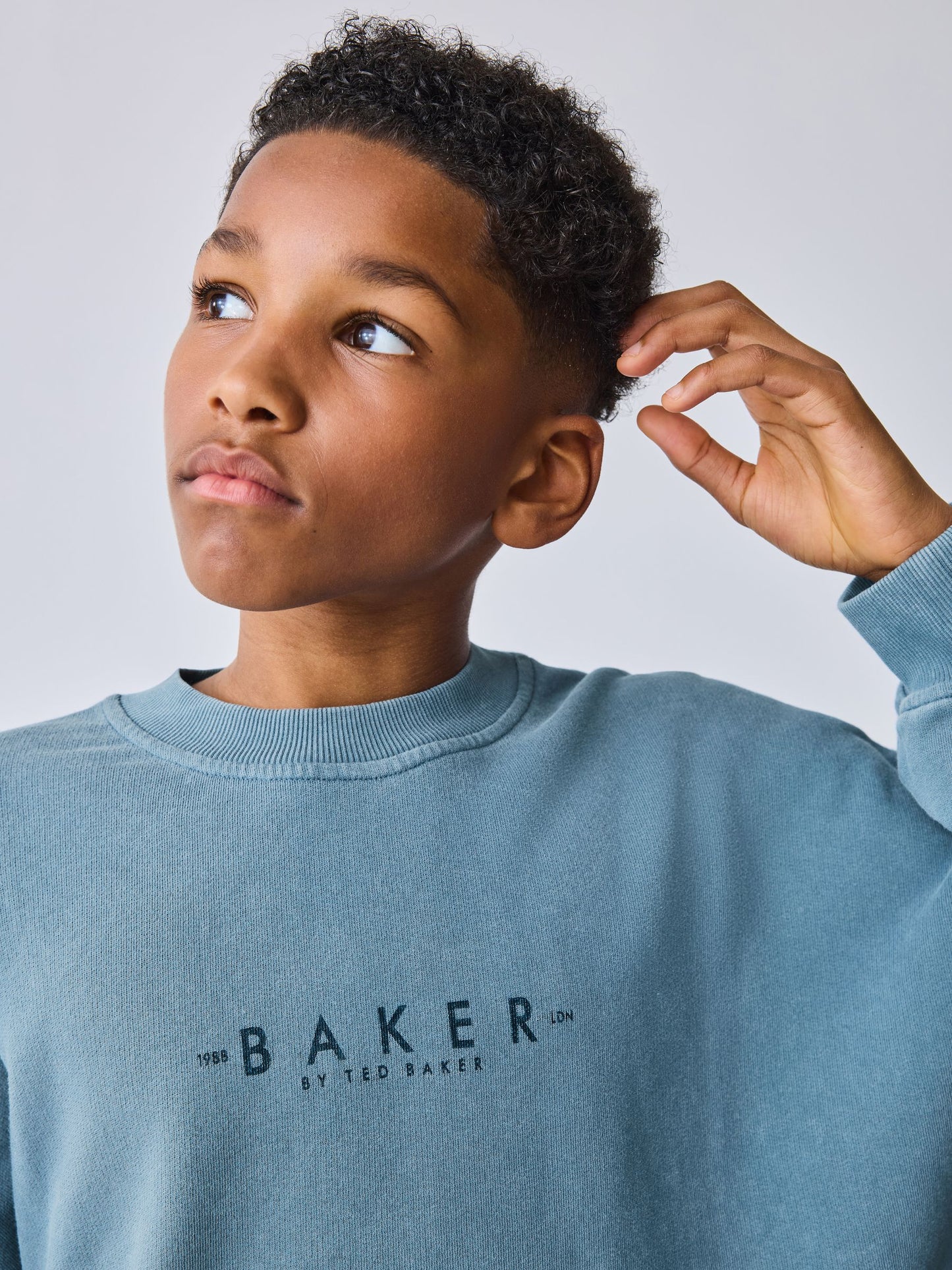 Baker by Ted Baker Blue Oversized Washed Sweatshirt and Joggers Set image 4