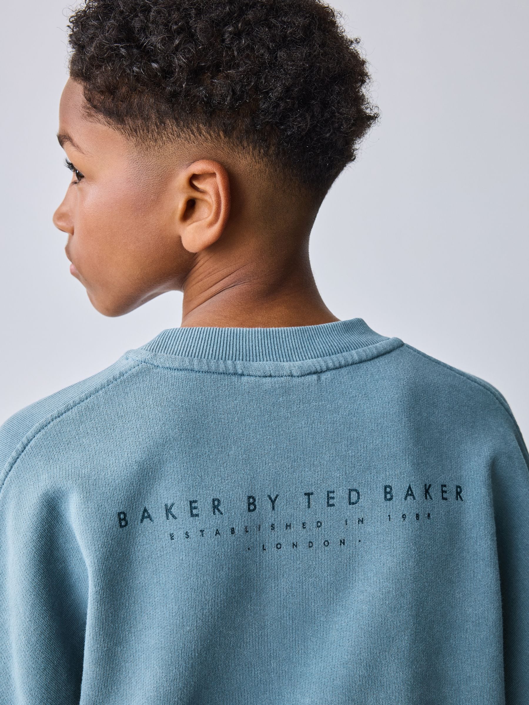 Baker by Ted Baker Blue Oversized Washed Sweatshirt and Joggers Set image 5