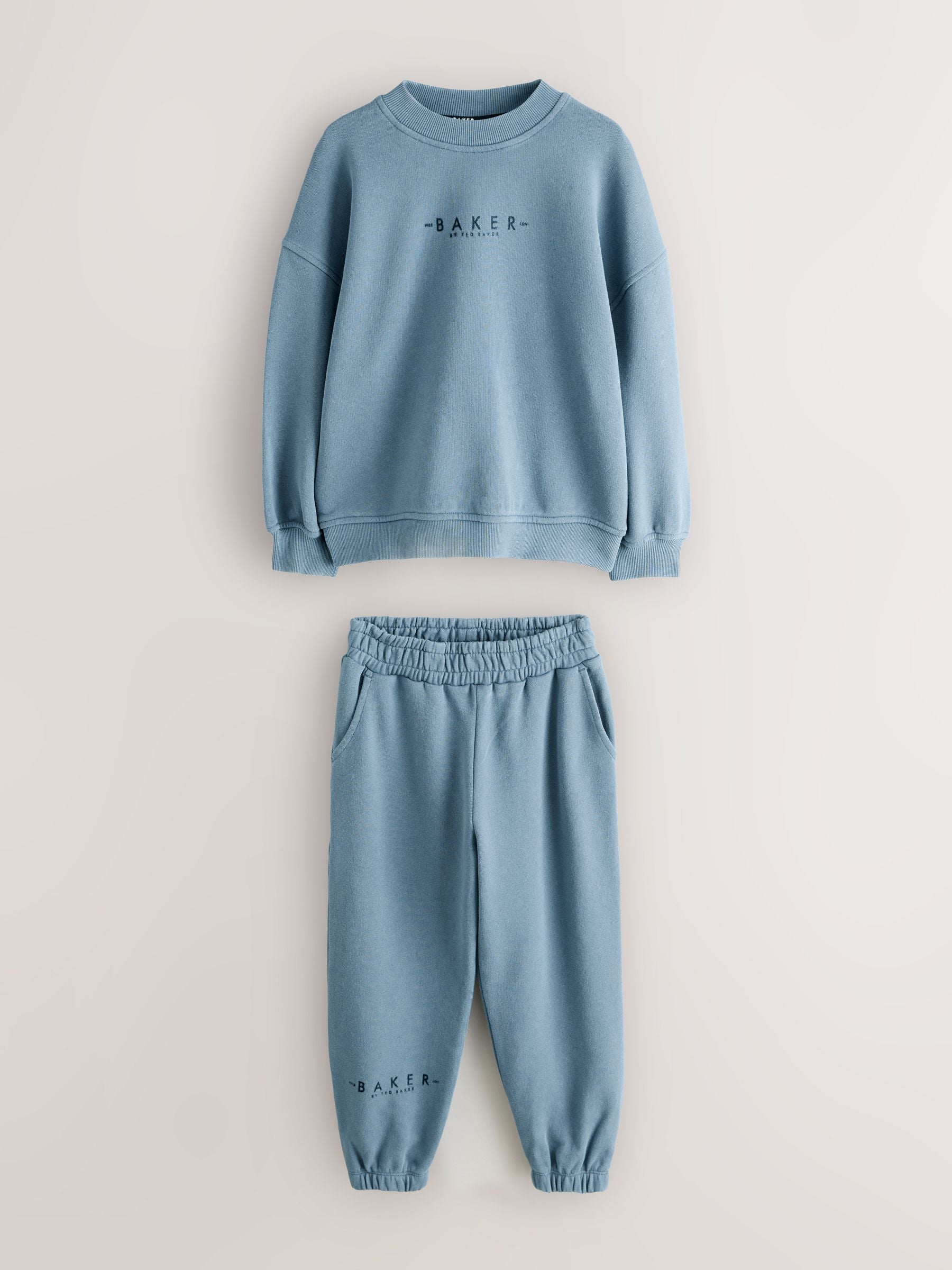 Baker by Ted Baker Blue Oversized Washed Sweatshirt and Joggers Set image 7