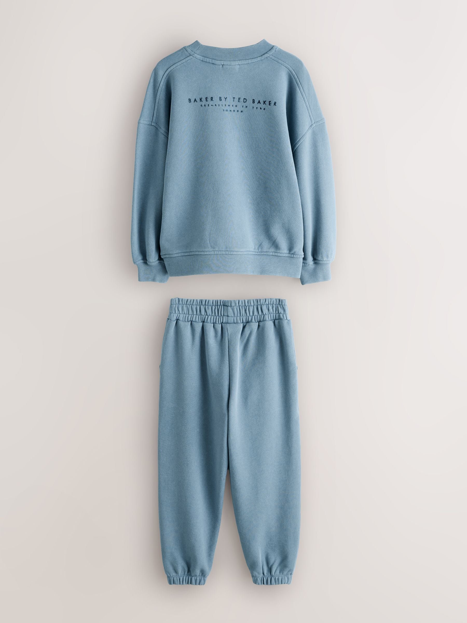 Baker by Ted Baker Blue Oversized Washed Sweatshirt and Joggers Set image 8