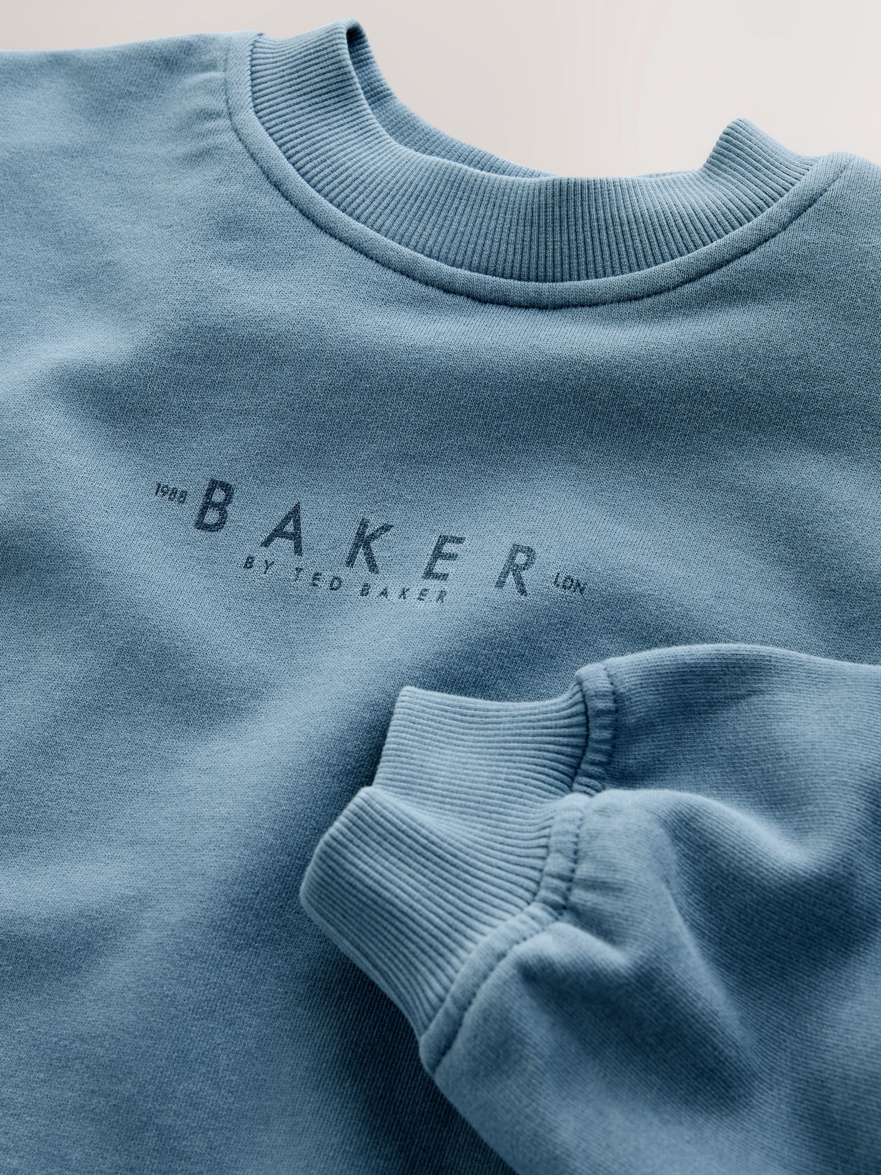 Baker by Ted Baker Blue Oversized Washed Sweatshirt and Joggers Set image 9