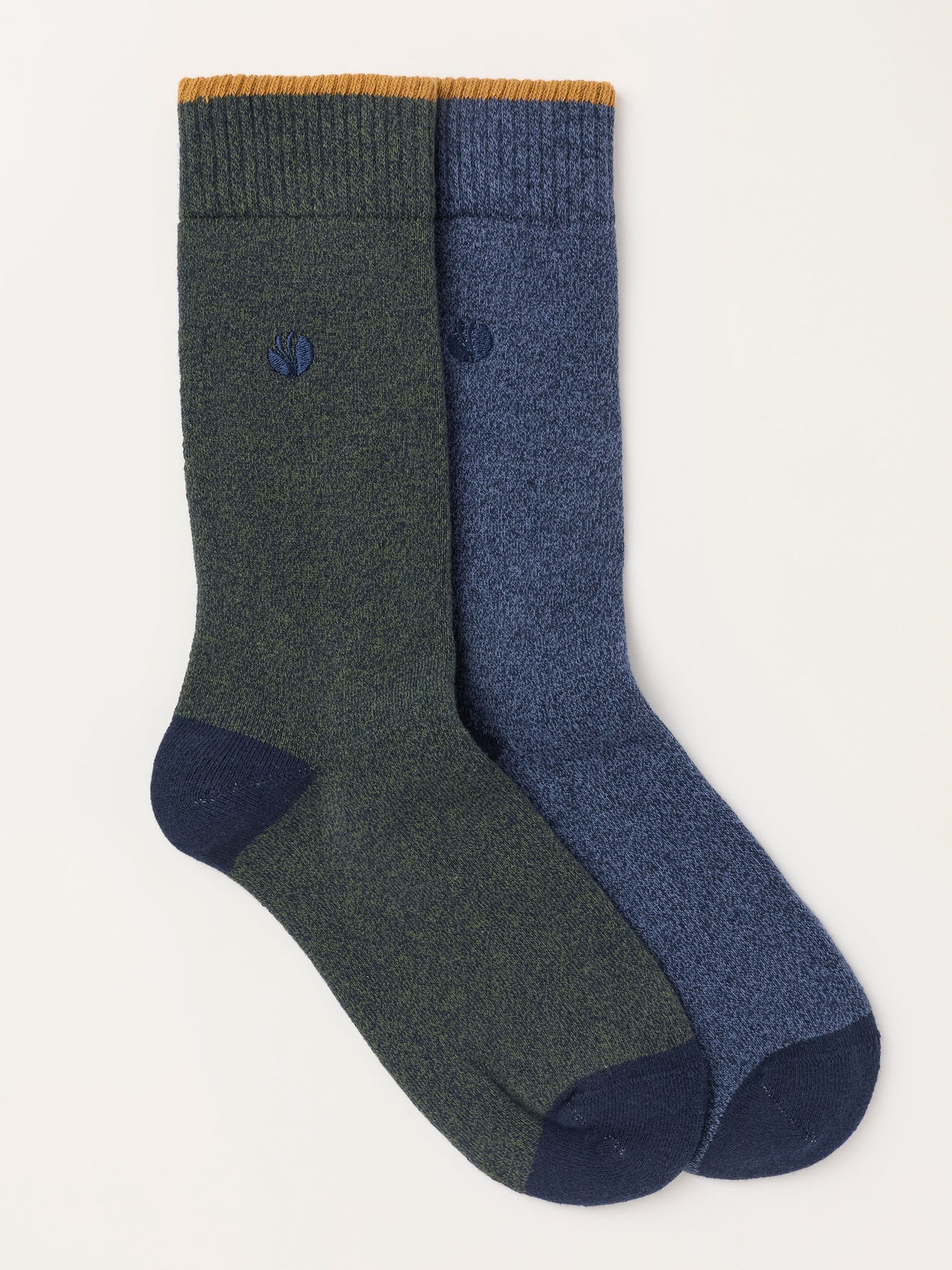 FatFace 2 Pack Green/Navy Thermal Socks - image 1