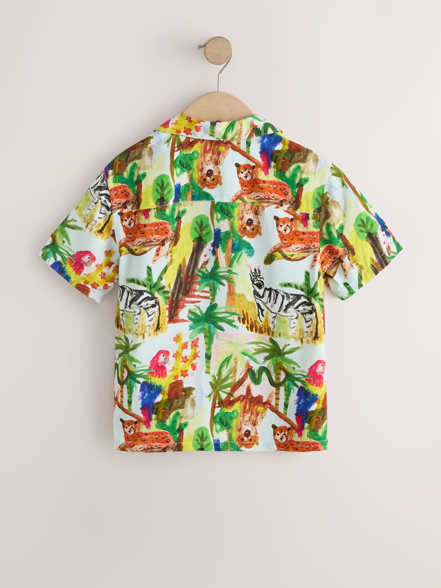 Dsiney Kidz - Multi All Over Print Jungle Short Sleeve Revere Collar Shirt (3-12yrs) image 2