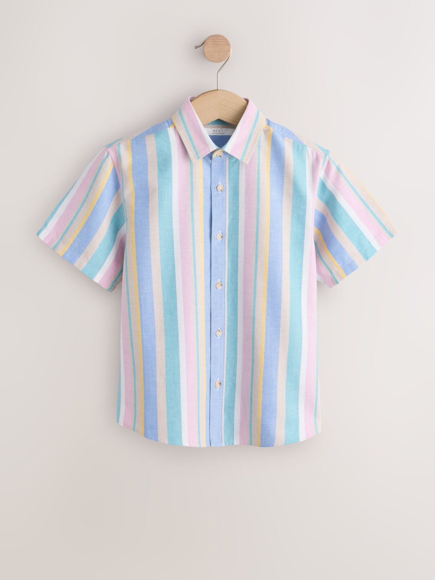 Dsiney Kidz - Multi Pastel Short Sleeve Stripe Shirt (3-16yrs) image 1