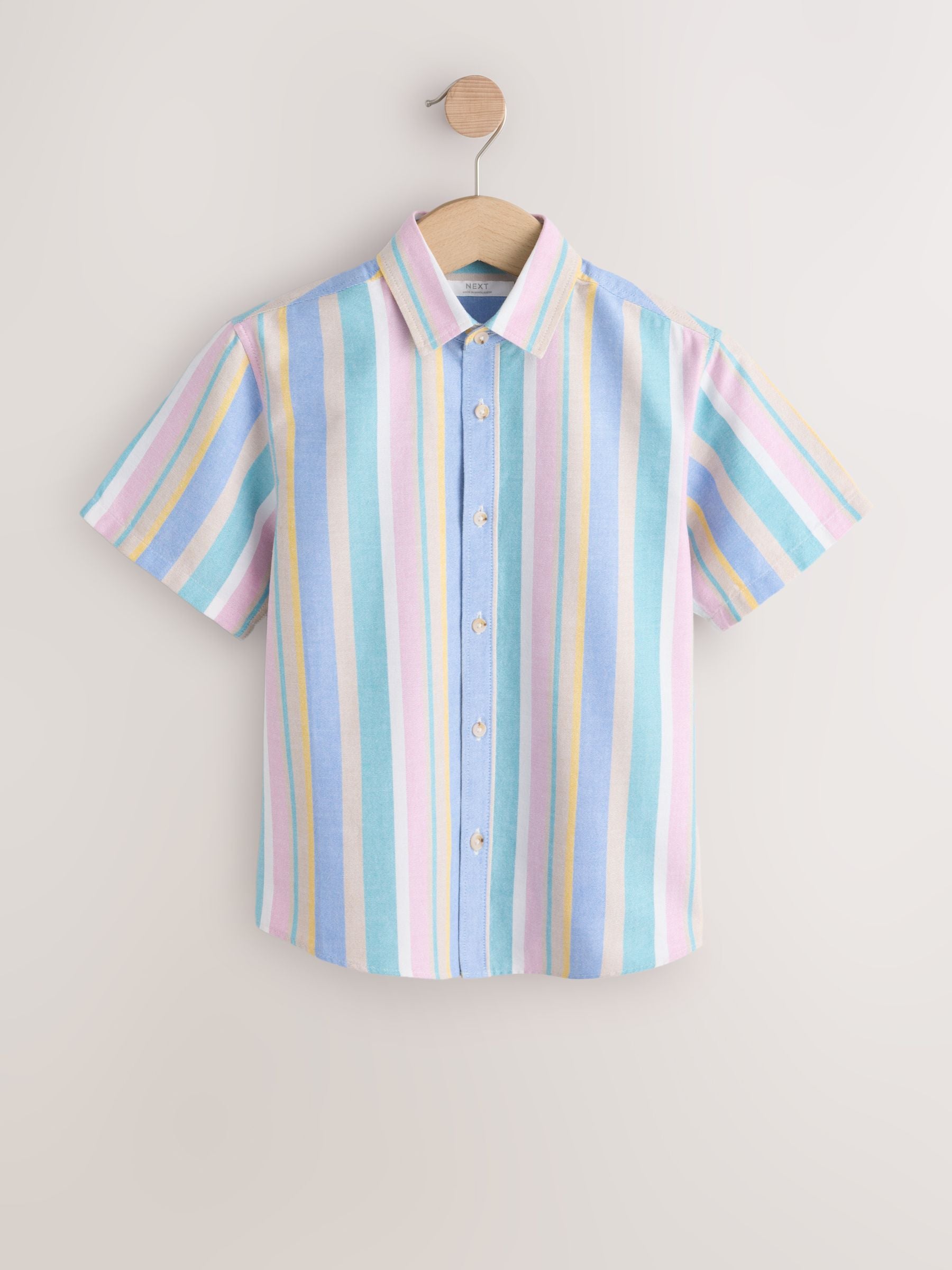 Dsiney Kidz - Multi Pastel Short Sleeve Stripe Shirt (3-16yrs) image 1