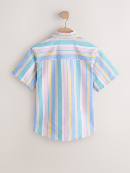 Dsiney Kidz - Multi Pastel Short Sleeve Stripe Shirt (3-16yrs) image 2