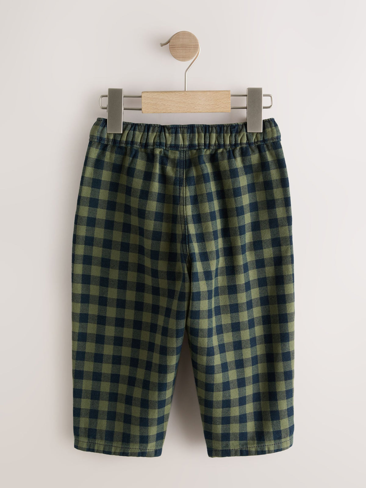Green Gingham Regular Fit Pull On Barrel Trousers (3mths-7yrs) - image 6