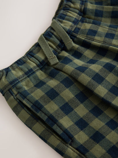 Green Gingham Regular Fit Pull On Barrel Trousers (3mths-7yrs) - image 8