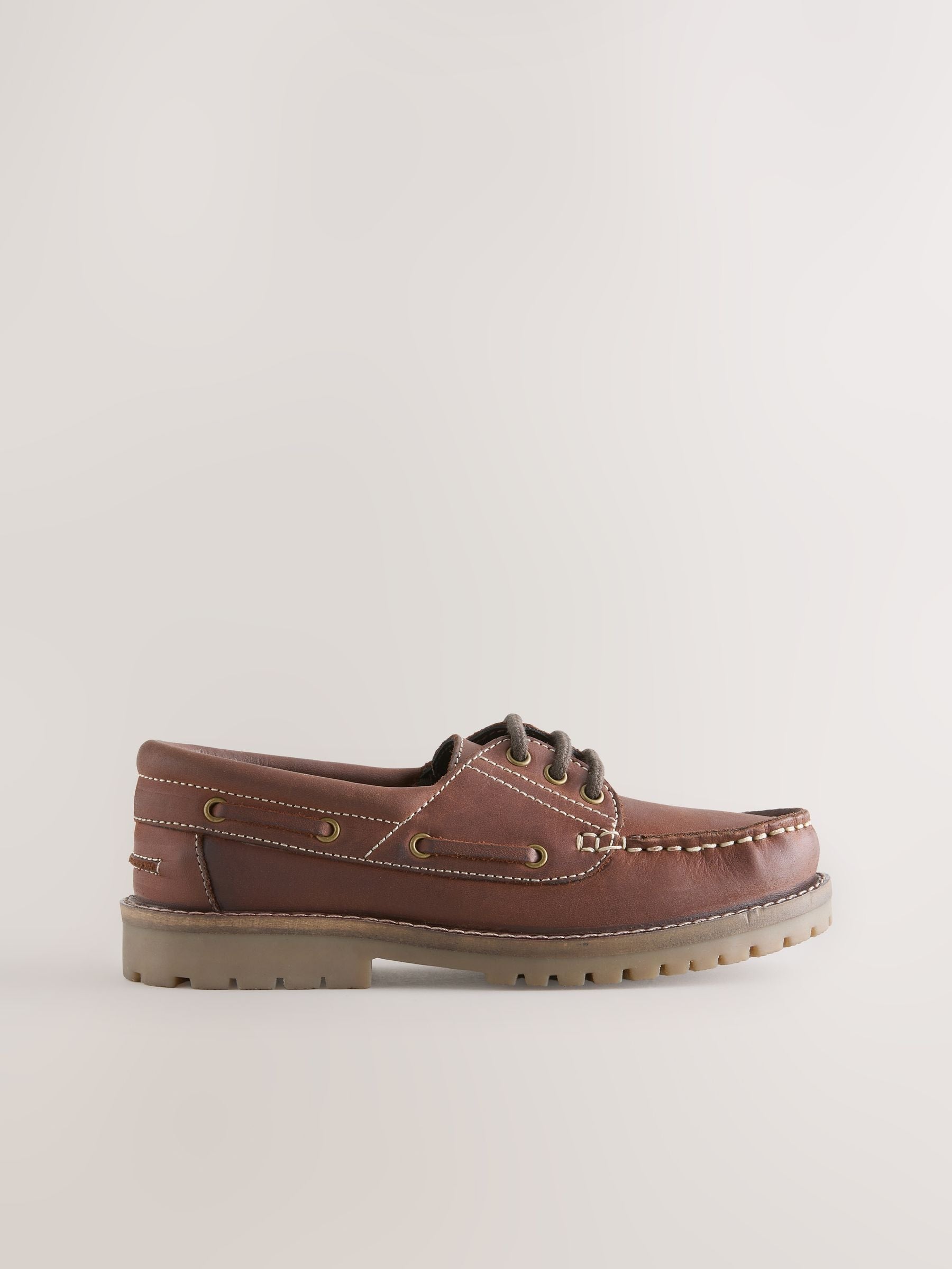 Tan Brown Leather Boat Shoe image 2