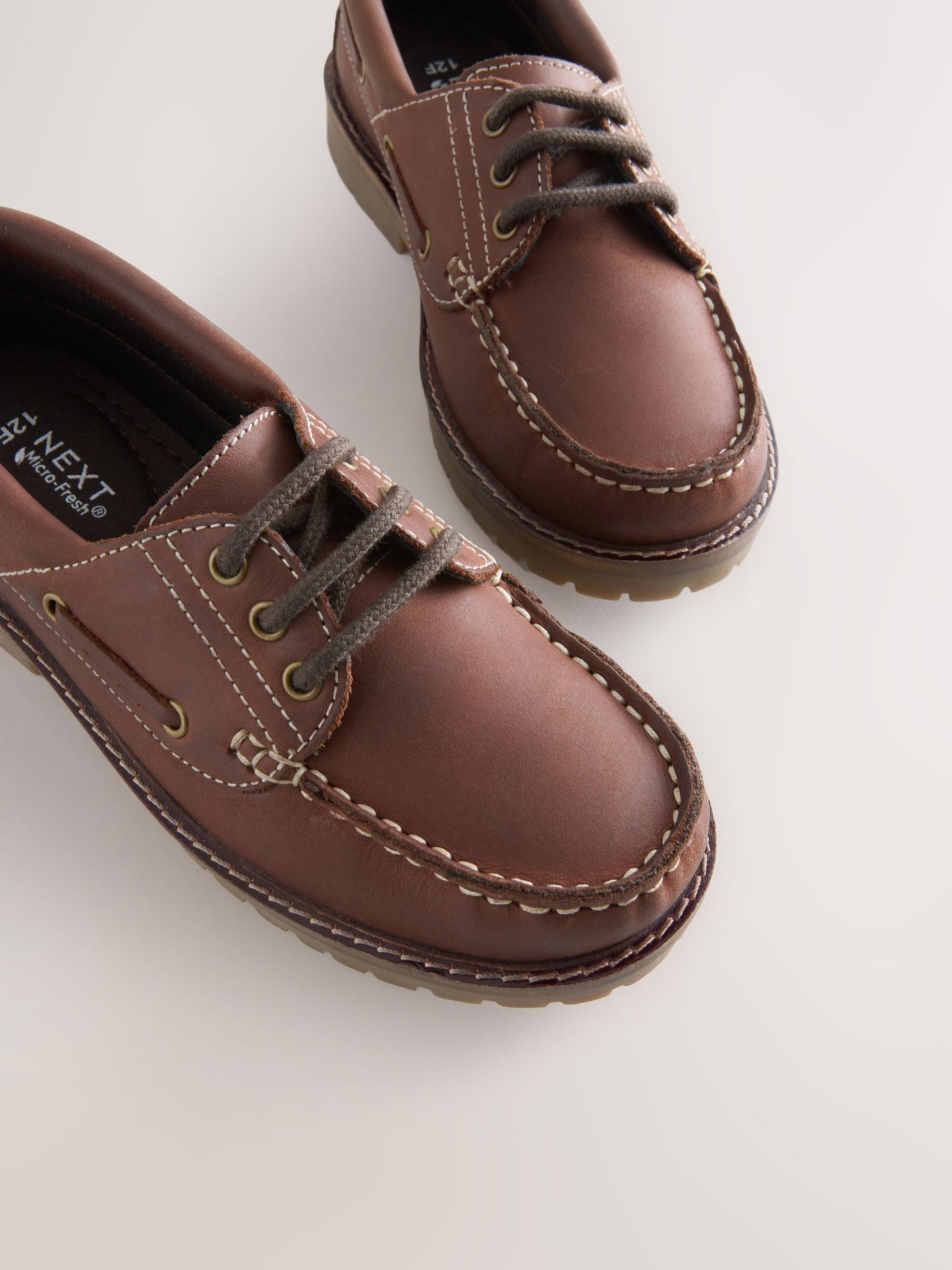 Tan Brown Leather Boat Shoe image 5