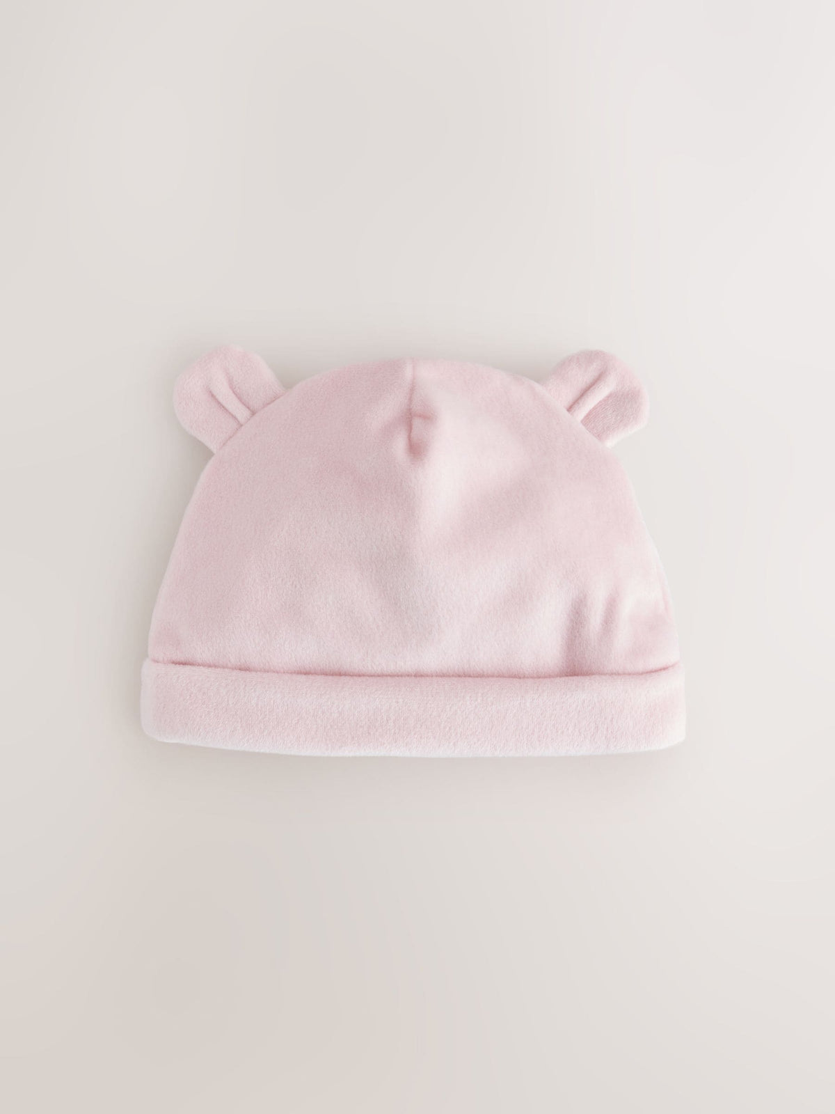 Dsiney Kidz - Pink/White Velour Baby Beanies 2 Pack (0-12mths) image 2