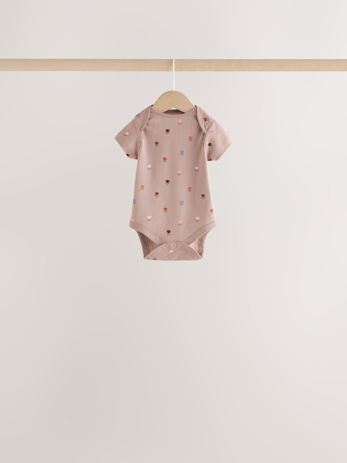 Dsiney Kidz - Orange Floral Short Sleeve Baby Bodysuit 5 Pack image 5
