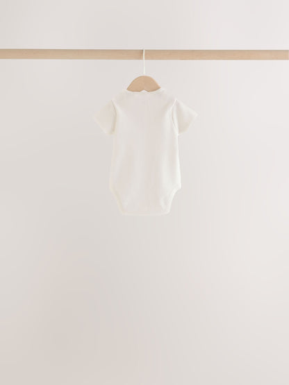 Dsiney Kidz - Orange Floral Short Sleeve Baby Bodysuit 5 Pack image 8