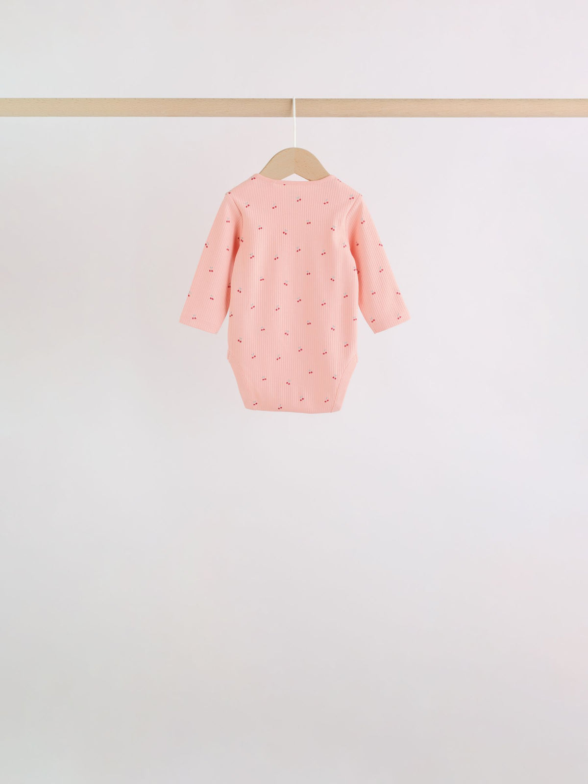 Dsiney Kidz - Pink Cherry Print 5 Pack Long Sleeve Baby Bodysuit image 4
