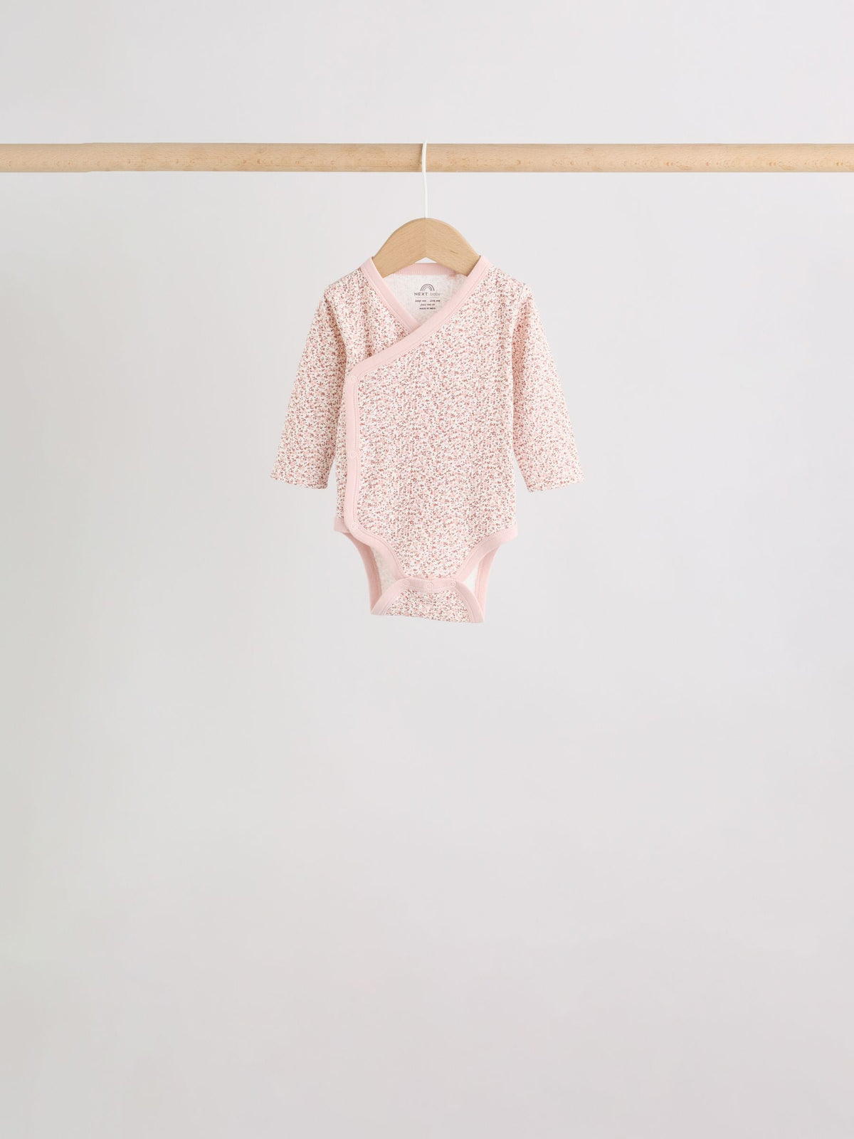 Dsiney Kidz - Brown Ditsy Floral Wrap Baby Bodysuits 5 Pack image 3