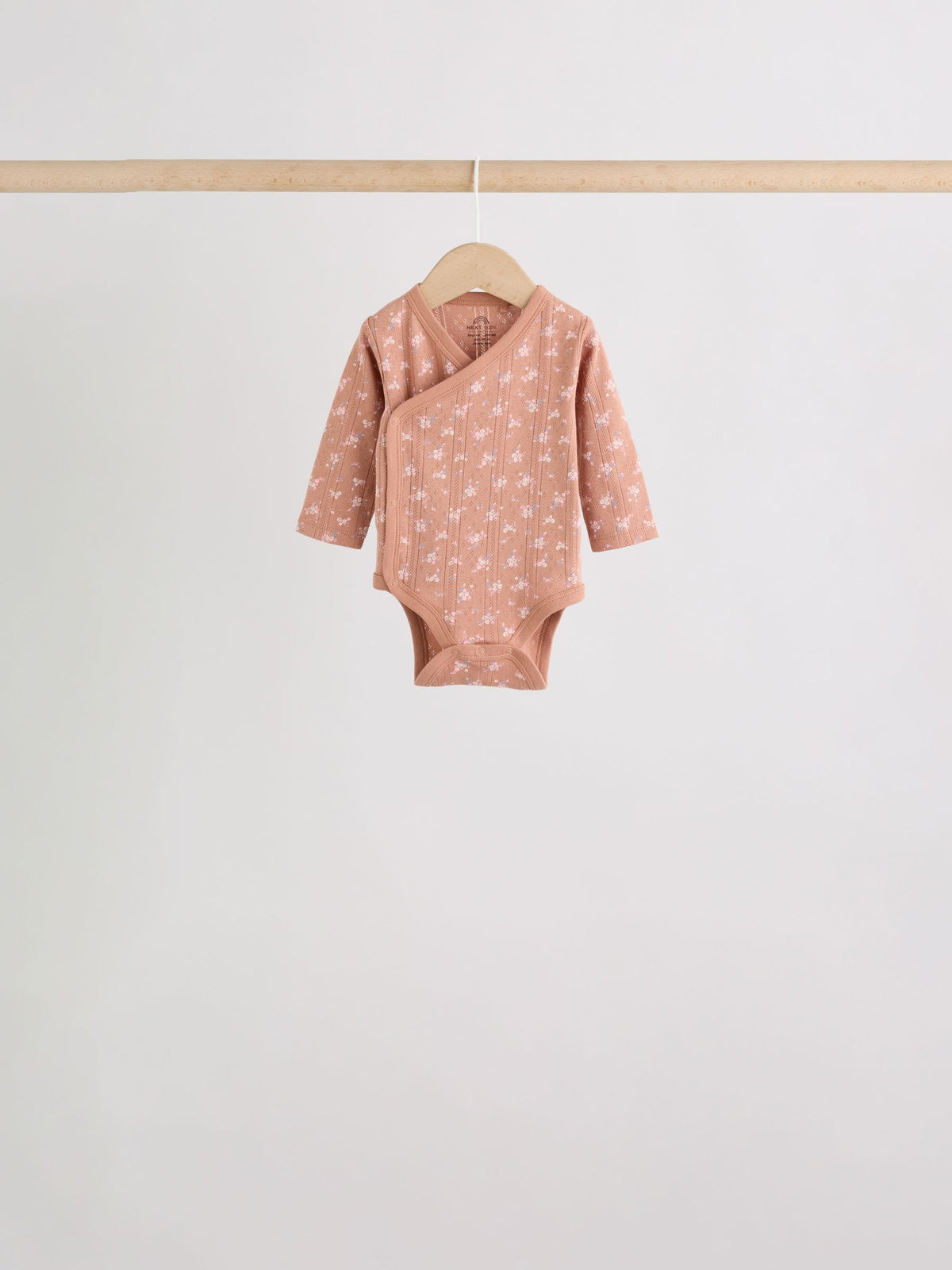 Dsiney Kidz - Brown Ditsy Floral Wrap Baby Bodysuits 5 Pack image 4