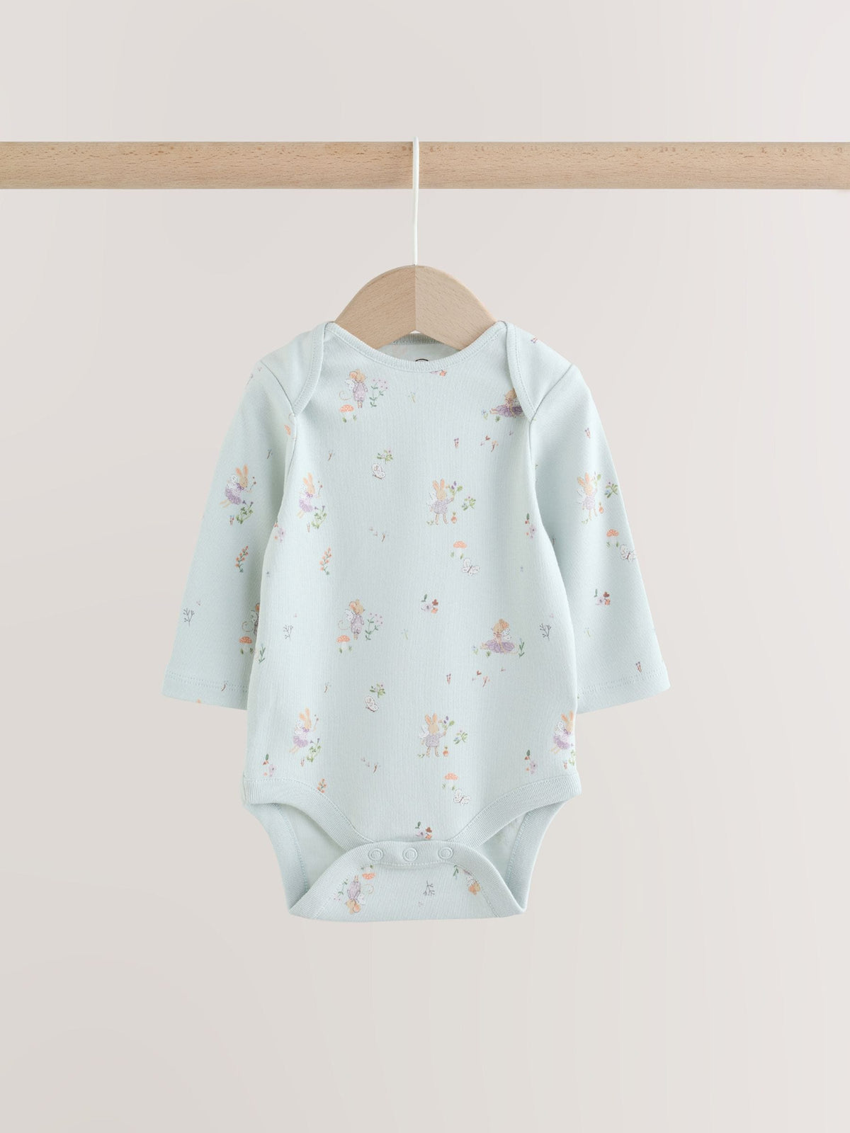 Dsiney Kidz - Lilac/Sage Fairy Mouse Long Sleeve Baby Bodysuits 5 Pack image 5