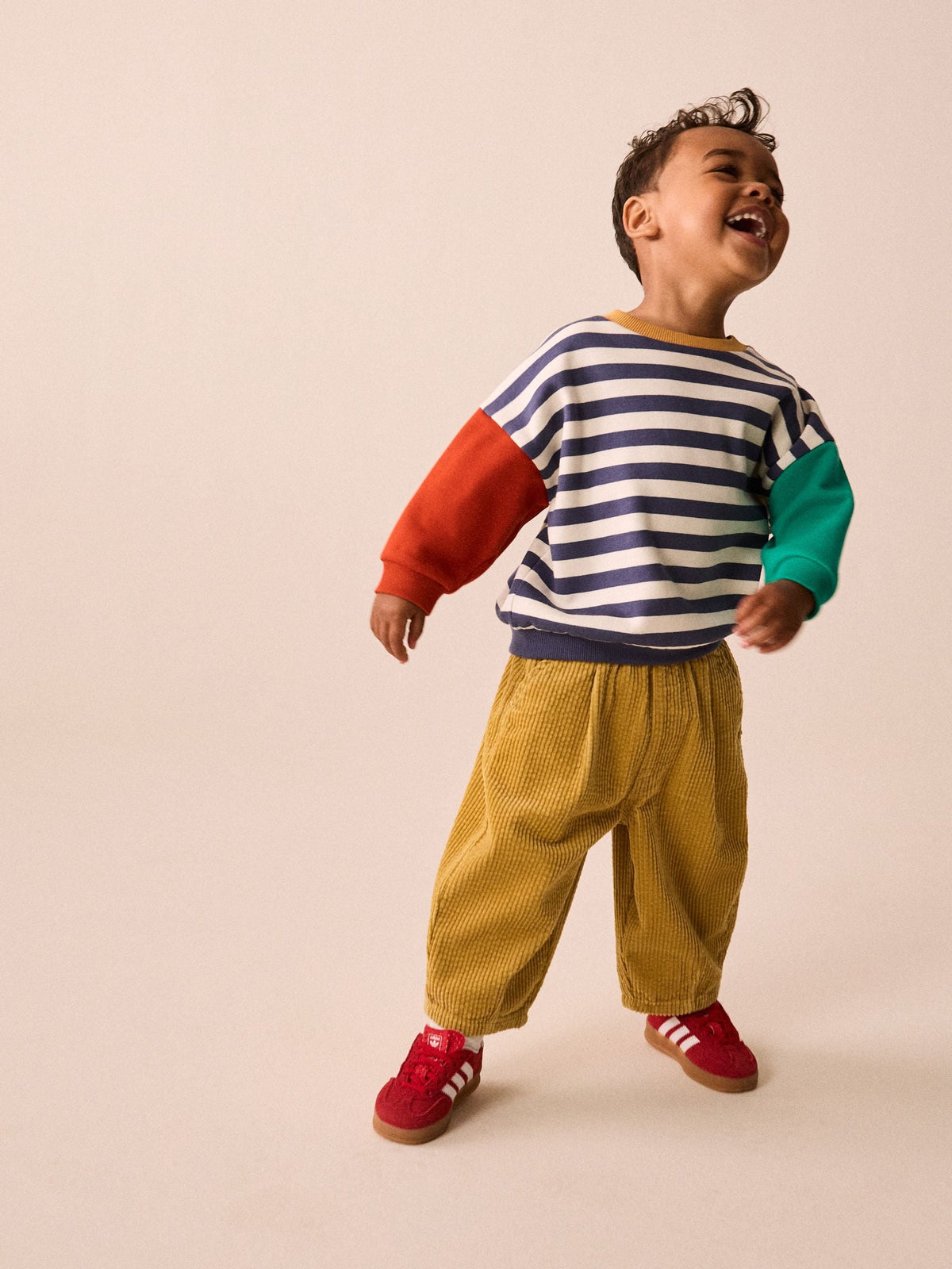 Yellow Wide Fit Textured Corduroy Pull On Trousers (3mths-7yrs) - image 2