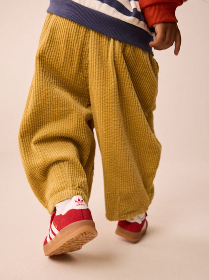 Yellow Wide Fit Textured Corduroy Pull On Trousers (3mths-7yrs) - image 3