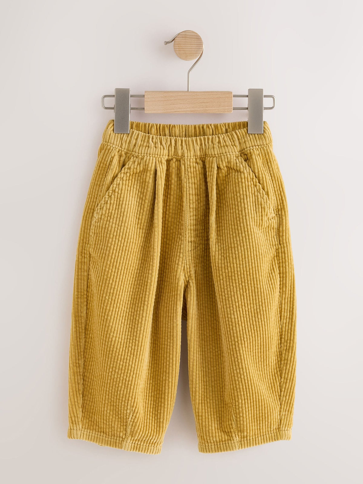 Yellow Wide Fit Textured Corduroy Pull On Trousers (3mths-7yrs) - image 5