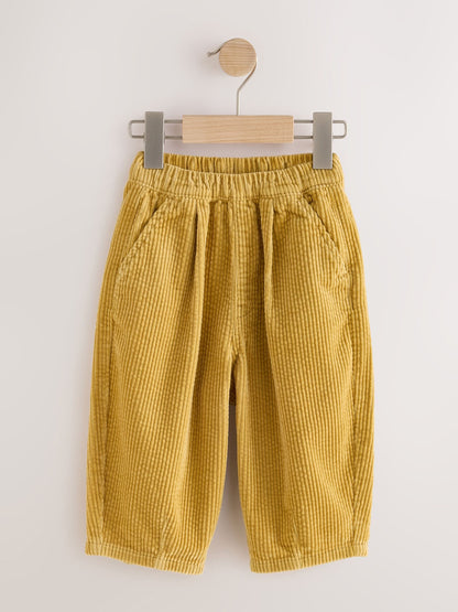Yellow Wide Fit Textured Corduroy Pull On Trousers (3mths-7yrs) - image 5
