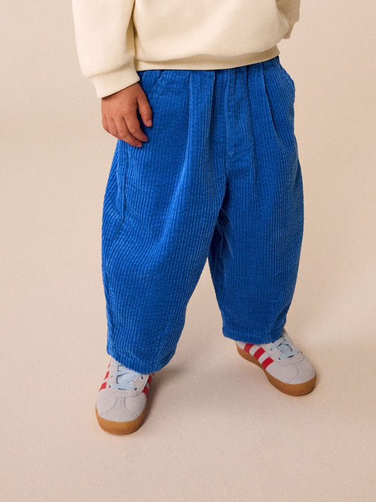 Dsiney Kidz - Cobalt Blue Wide Fit Textured Corduroy Pull On Trousers (3mths-7yrs) image 1