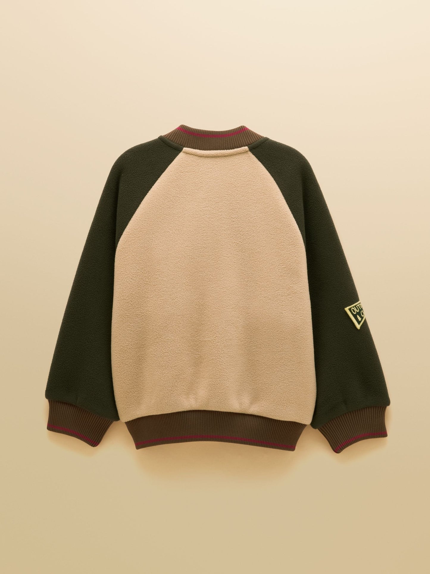 Dsiney Kidz - Joules Boys' Camden Tan Brown Fleece Bomber Jacket image 3