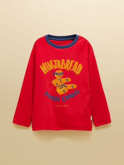 Joules Boys' Kipwell Red Long Sleeve Pyjama Set - image 2