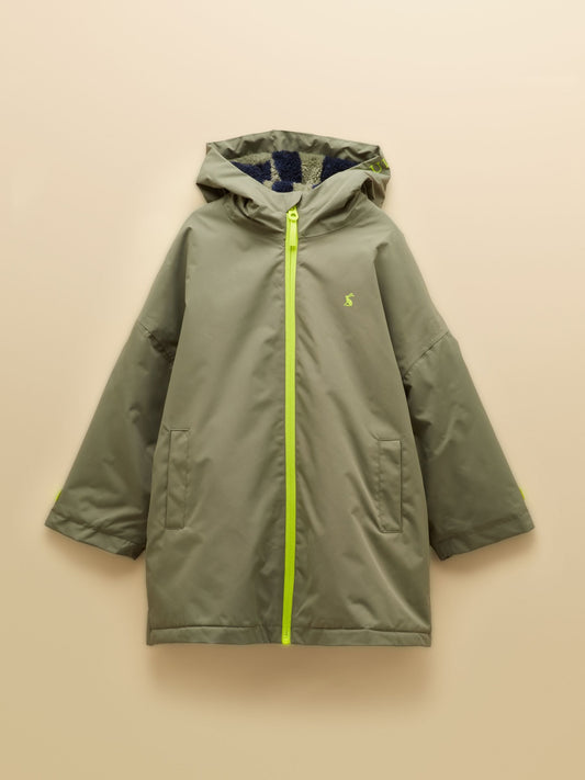 Dsiney Kidz - Joules Boys' Coverall Khaki Green Oversized Fleece Lined Changing Robe image 1