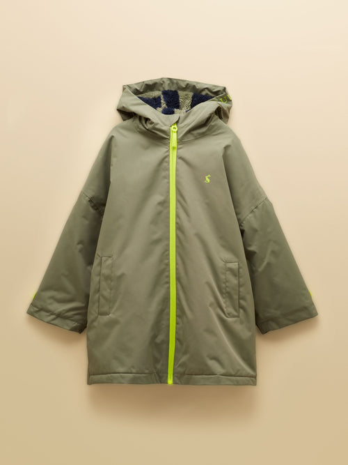 Dsiney Kidz - Joules Boys' Coverall Khaki Green Oversized Fleece Lined Changing Robe image 1