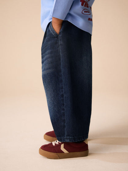 Dark Blue Wide Barrel Jeans (3mths-7yrs) - image 4