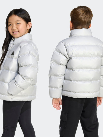 Dsiney Kidz - adidas Silver Synthetic Down Glam Jacket image 2