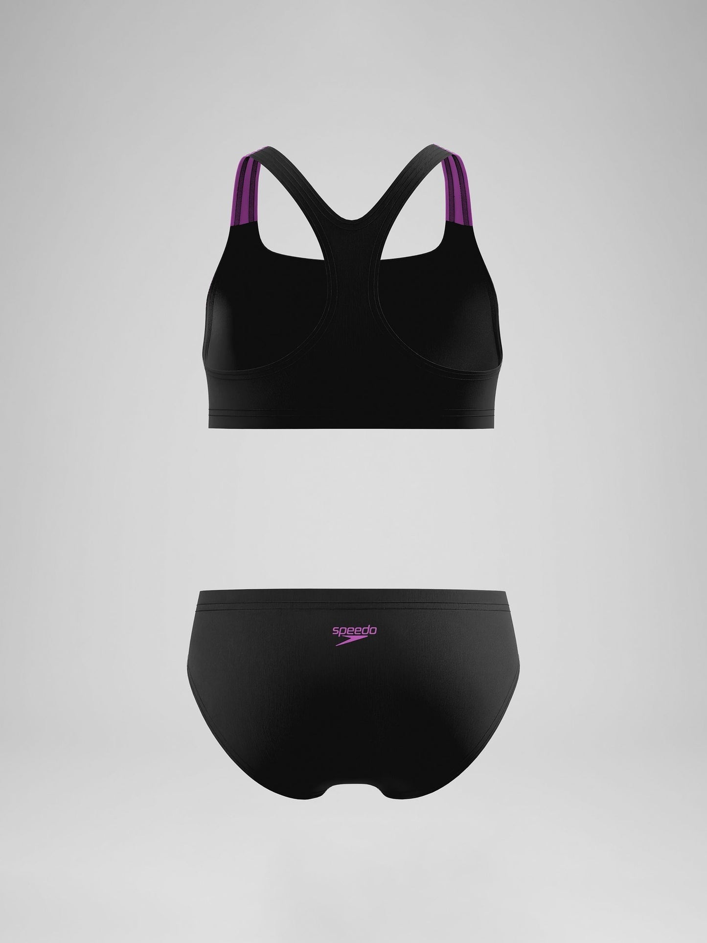 Dsiney Kidz - Speedo Black Medley Logo Racerback Bikini Set image 5