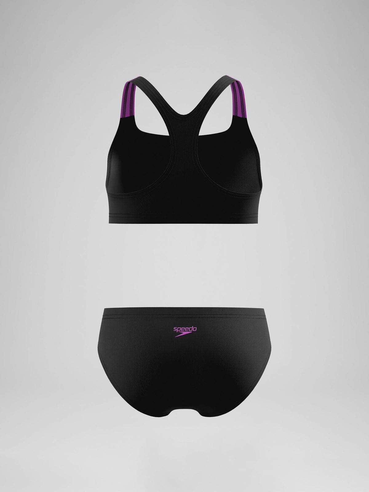 Dsiney Kidz - Speedo Black Medley Logo Racerback Bikini Set image 5
