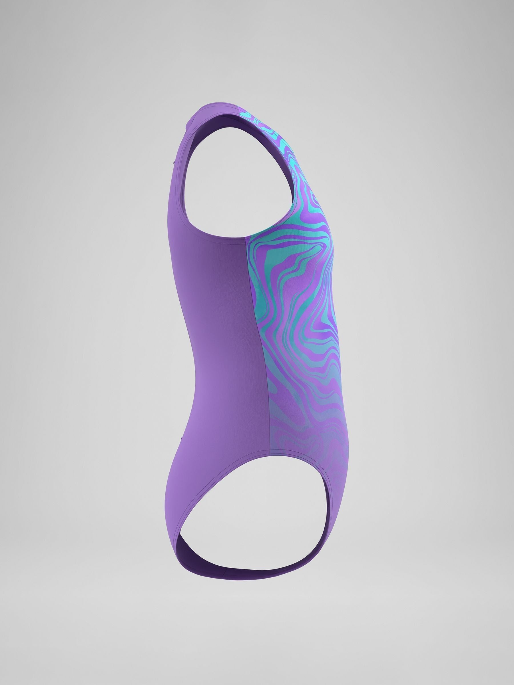 Dsiney Kidz - Speedo Purple Print Hydrasuit Swimsuit image 2