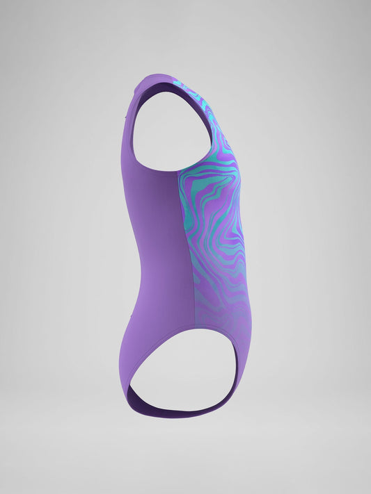 Dsiney Kidz - Speedo Purple Print Hydrasuit Swimsuit image 2
