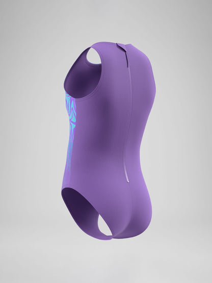 Dsiney Kidz - Speedo Purple Print Hydrasuit Swimsuit image 6