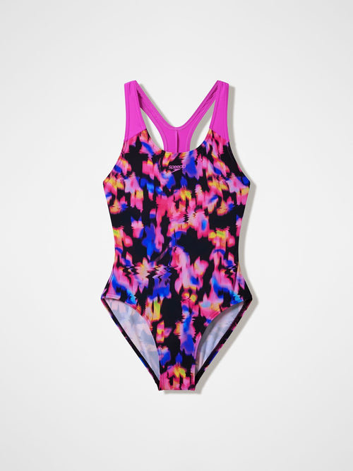 Dsiney Kidz - Speedo Black Print Splashback Swimsuit image 1