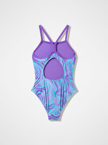 Dsiney Kidz - Speedo Purple Print Thinstrap Swimsuit image 2