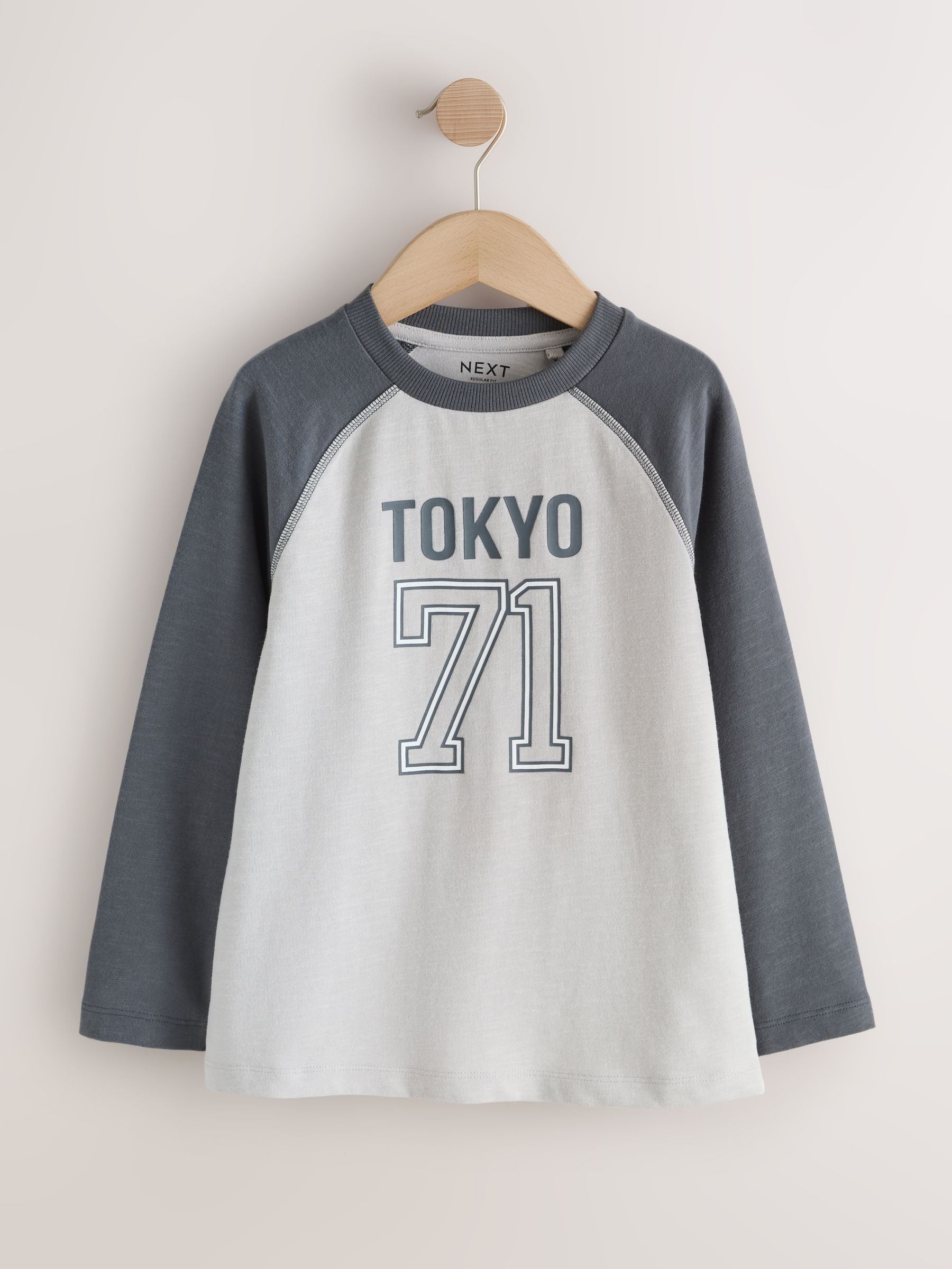 Dsiney Kidz - Raglan Graphic Long Sleeve Relaxed Fit T-Shirts 3 Pack (3-16yrs) image 2