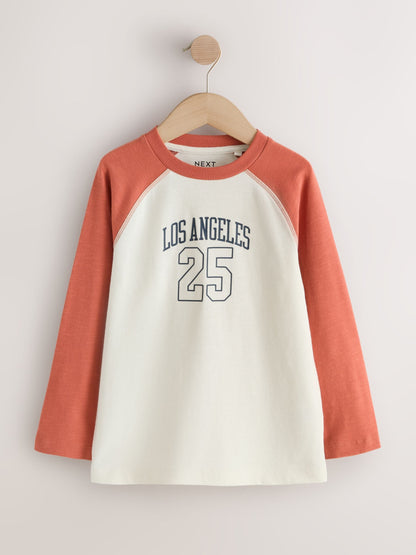 Dsiney Kidz - Raglan Graphic Long Sleeve Relaxed Fit T-Shirts 3 Pack (3-16yrs) image 3