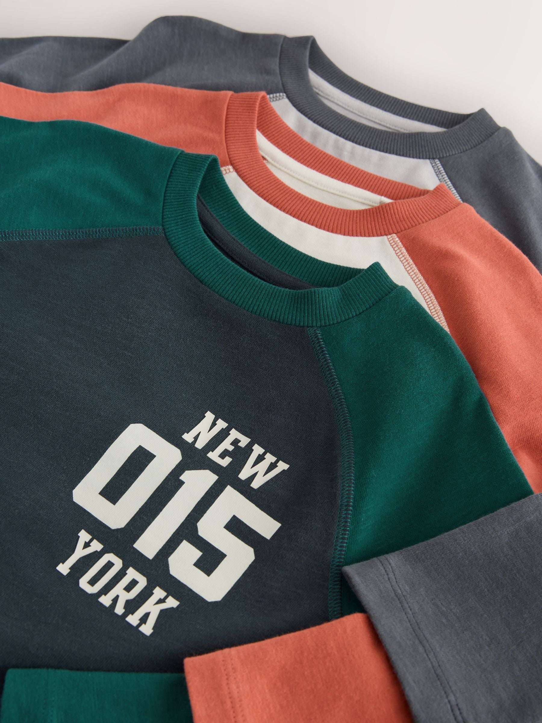 Dsiney Kidz - Raglan Graphic Long Sleeve Relaxed Fit T-Shirts 3 Pack (3-16yrs) image 7